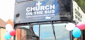 One of the earlier vehicles used as Church on the Bus